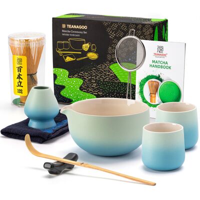 TEANAGOO 9-delige Matcha Klopper, Matcha Set voor Ceremonie, Keramische Matcha Kit, Matcha Theeset voor het maken van Ontbijt/Latte, Cadeau voor Matcha Liefhebber, Matcha Klopper Set en Kom met Alle Accessoires, Nieuwjaarsuitverkoop, Top cadeau keuzes TEANAGOO 9-delige Matcha Klopper, Matcha Set voor Ceremonie, Keramische Matcha Kit, Matcha Theeset voor het maken van Ontbijt/Latte, Cadeau voor Matcha Liefhebber, Matcha Klopper Set en Kom met Alle Accessoires, Nieuwjaarsuitverkoop, Top cadeau keuzes