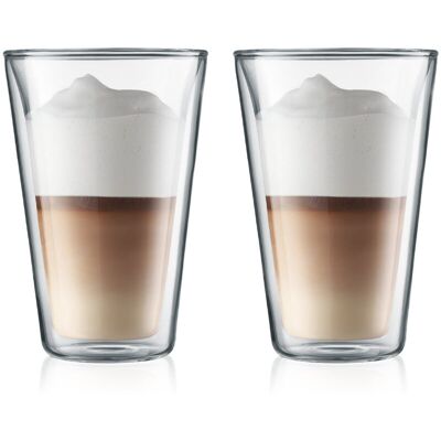 Bodum Canteen dubbelwandige glazen - 0,4 L, groot, set van 2 Bodum Canteen dubbelwandige glazen - 0,4 L, groot, set van 2