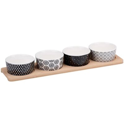 Alpina Snackkom Set - 5-delige Set, Wit, 38 x 10 cm Alpina Snackkom Set - 5-delige Set, Wit, 38 x 10 cm