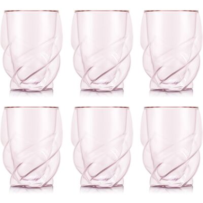 Bodum PAVINA PARIS dubbelwandige glazen - 270 ml, transparant roze, verpakking van 6 Bodum PAVINA PARIS dubbelwandige glazen - 270 ml, transparant roze, verpakking van 6