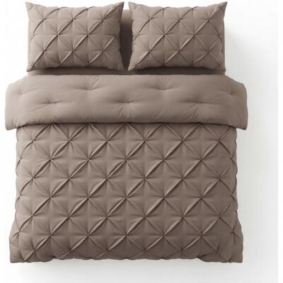 Sleeptime 2-in-1 Dekbed en Hoes Pintuck - Wasbaar Dekbed - 140 x 200 - Taupe Sleeptime 2-in-1 Dekbed en Hoes Pintuck - Wasbaar Dekbed - 140 x 200 - Taupe