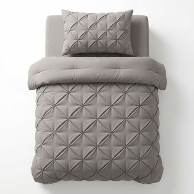 Sleeptime 2-in-1 Dekbed en Hoes Pintuck - Wasbaar Dekbed - 140 x 200 - Grijs Sleeptime 2-in-1 Dekbed en Hoes Pintuck - Wasbaar Dekbed - 140 x 200 - Grijs