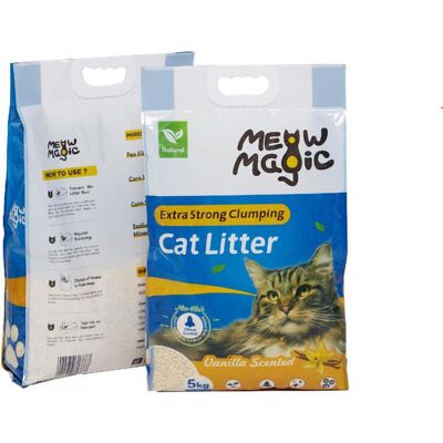 Meowmagic Plantaardig Tofu Kattenbakvulling Extra Sterke Klontering Geurcontrole 5kg Meowmagic Plantaardig Tofu Kattenbakvulling Extra Sterke Klontering Geurcontrole 5kg