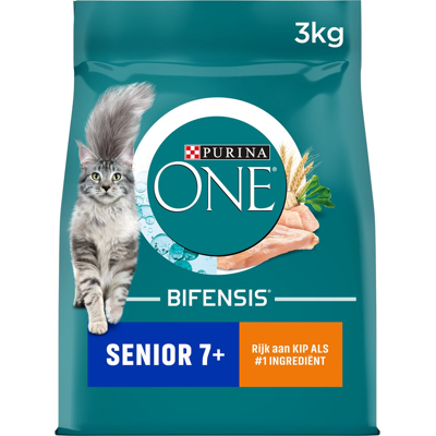 PURINA ONE Senior kip / volkoren granen 3 kg PURINA ONE Senior kip / volkoren granen 3 kg