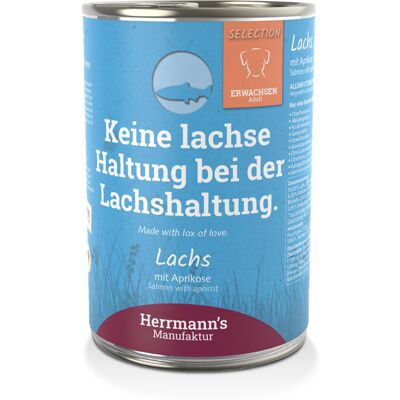 HERRMANN'S MANUFAKTUR Kattenvoer met zalm voor volwassen katten 400 g HERRMANN'S MANUFAKTUR Kattenvoer met zalm voor volwassen katten 400 g