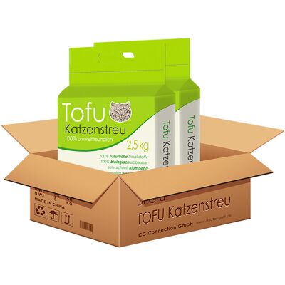 Dr. Graf Tofu kattenbakvulling, 100% natuurlijk, 2 x 2,5 kg Dr. Graf Tofu kattenbakvulling, 100% natuurlijk, 2 x 2,5 kg