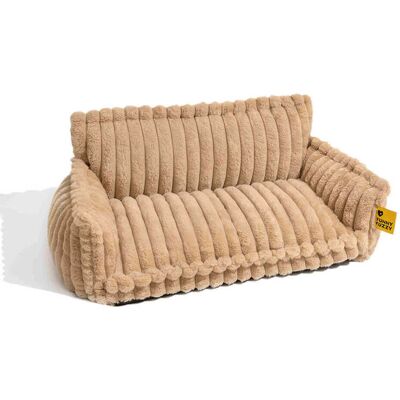 FUNNYFUZZY Orthopedisch donzig zacht wasbaar bankbed voor hond en kat - camelkleur - maat M - groot formaat FUNNYFUZZY Orthopedisch donzig zacht wasbaar bankbed voor hond en kat - camelkleur - maat M - groot formaat