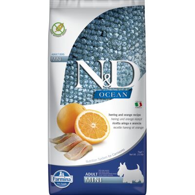 Farmina N&D Ocean Mini Herring & Orange Hondenvoer Farmina N&D Ocean Mini Herring & Orange Hondenvoer