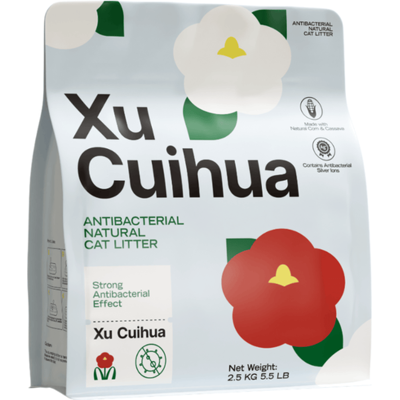 Xu Cuihua plantaardig kattenbakvulling (antibacterieel met zilverionen) 2,5 kg Xu Cuihua plantaardig kattenbakvulling (antibacterieel met zilverionen) 2,5 kg