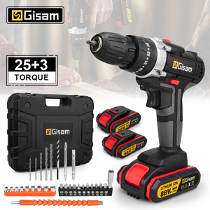 Gisam 21V Accu-slagboormachine Elektrische Schroevendraaier Elektrische Hamerboormachine Mini Draadloze Handboormachine Lithium-ion Accu Elektrisch Gereedschap Gisam 21V Accu-slagboormachine Elektrische Schroevendraaier Elektrische Hamerboormachine Mini Draadloze Handboormachine Lithium-ion Accu Elektrisch Gereedschap