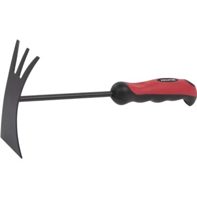 KREATOR KRTGR7005 2-in-1 Handwiedhark met Drietand, 19 cm Breed KREATOR KRTGR7005 2-in-1 Handwiedhark met Drietand, 19 cm Breed