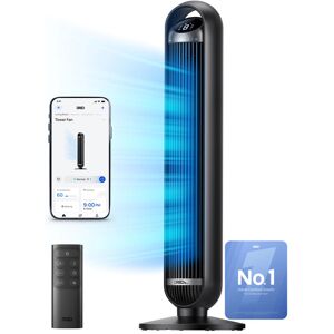 DREO slimme torenventilator, 25dB ultra stille vloerventilator, 90° oscillatie, 8 snelheden, 4 modi, 8u timer, app- en spraakbesturing, geschikt voor thuis & kantoor DREO slimme torenventilator, 25dB ultra stille vloerventilator, 90° oscillatie, 8 snelheden, 4 modi, 8u timer, app- en spraakbesturing, geschikt voor thuis & kantoor