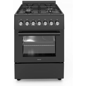 Wiggo WO-E606A (BB) Serie 6 60cm Vrijstaand Gasfornuis Zwart Wiggo WO-E606A (BB) Serie 6 60cm Vrijstaand Gasfornuis Zwart