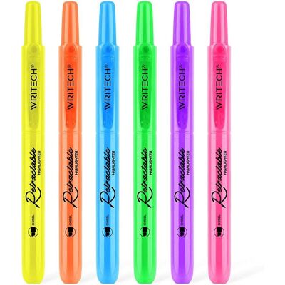 WRITECH Uittrekbaar Markeren Assorteerde Kleuren: V-schrijfnaald Klik Aesthetische Markerstiften Doos Met Meerdere Kleuren Inkt Geen Doorbloeding of Vlekken voor Markeren en Dagboeken (12st Neon+Pastel) WRITECH Uittrekbaar Markeren Assorteerde Kleuren: V-schrijfnaald Klik Aesthetische Markerstiften Doos Met Meerdere Kleuren Inkt Geen Doorbloeding of Vlekken voor Markeren en Dagboeken (12st Neon+Pastel)