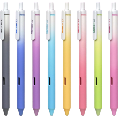 Writech gelpennen met fijne punt: intrekbare pen met diverse kleuren inkt, vloeiend schrijven, 8 stuks, multikleurig, 0,7 mm medium punt, voor journaling en kleuren, geen doorbloeden, vlekken of vegen, gradiënt huls Writech gelpennen met fijne punt: intrekbare pen met diverse kleuren inkt, vloeiend schrijven, 8 stuks, multikleurig, 0,7 mm medium punt, voor journaling en kleuren, geen doorbloeden, vlekken of vegen, gradiënt huls