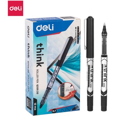 Deli Gel Ink Pennen, Kantoor- en Schoolbenodigdheden, Medium Punt 0,7 mm, Zwart, 12-Pack Deli Gel Ink Pennen, Kantoor- en Schoolbenodigdheden, Medium Punt 0,7 mm, Zwart, 12-Pack