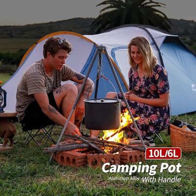 NatureHike 1-6 Persoons Camping Soeppan Set met Deksel Draagbaar Ophangbaar NatureHike 1-6 Persoons Camping Soeppan Set met Deksel Draagbaar Ophangbaar