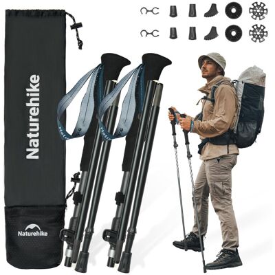 NatureHike 7075 Aluminium Ultralicht Verstelbare Wandelstokken 115-135cm Uniseks NatureHike 7075 Aluminium Ultralicht Verstelbare Wandelstokken 115-135cm Uniseks