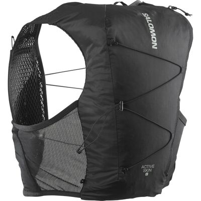 Salomon Active Skin 8 zonder flessen - Zwart/Metaal LC2205100 M Salomon Active Skin 8 zonder flessen - Zwart/Metaal LC2205100 M