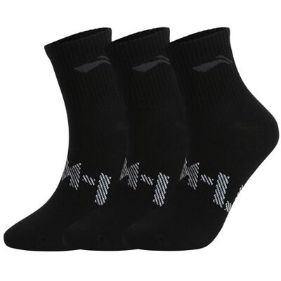 LI-NING low cut sokken (3-pack) new black/new black/new black M AWTV007-1H LI-NING low cut sokken (3-pack) new black/new black/new black M AWTV007-1H