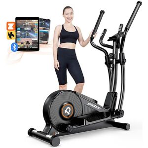 Pooboo Crosstrainer, Fitness Crosstrainer met 16-niveaus weerstand en fluisterstil magnetisch aandrijfsysteem, Crosstrainer voor thuis met lcd-monitor en 15,5" paslengte Pooboo Crosstrainer, Fitness Crosstrainer met 16-niveaus weerstand en fluisterstil magnetisch aandrijfsysteem, Crosstrainer voor thuis met lcd-monitor en 15,5" paslengte