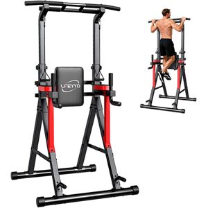 Pooboo Power Tower optrekstang vrijstaand - 13-niveaus verstelbare hoogte dipstation - fitnessapparaat voor krachttraining thuis 400lbs Pooboo Power Tower optrekstang vrijstaand - 13-niveaus verstelbare hoogte dipstation - fitnessapparaat voor krachttraining thuis 400lbs