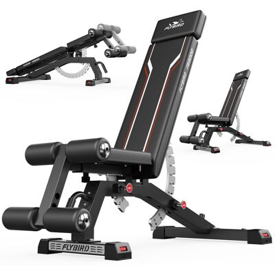 FED Fitness FLYBIRD Multifunctionele houtbank, verstelbare professionele trainingsbank met 544 kg draagvermogen voor thuisfitness, snelle aanpassing, ruimtebesparend opvouwbaar, 80% voorgemonteerd FED Fitness FLYBIRD Multifunctionele houtbank, verstelbare professionele trainingsbank met 544 kg draagvermogen voor thuisfitness, snelle aanpassing, ruimtebesparend opvouwbaar, 80% voorgemonteerd