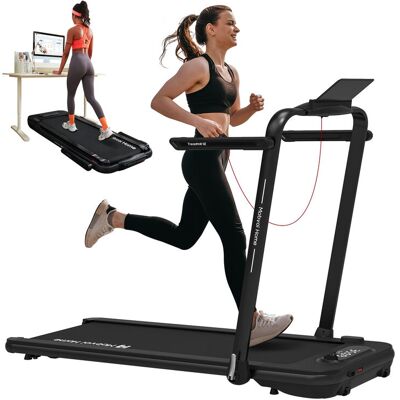 Mobvoi Home Treadmill SE, slimme AI 3-in-1 opvouwbare loopband en walkingpad voor onder het bureau, 2,5 PK, compact, draagbaar, met afstandsbediening en TicSports-app, 120 kg, 12 km/u, zwart Mobvoi Home Treadmill SE, slimme AI 3-in-1 opvouwbare loopband en walkingpad voor onder het bureau, 2,5 PK, compact, draagbaar, met afstandsbediening en TicSports-app, 120 kg, 12 km/u, zwart