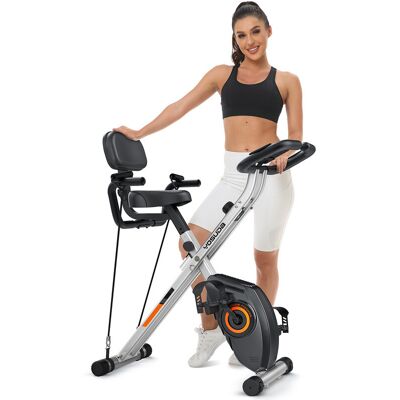 FED Fitness YOSHINO Nieuwe 5-in-1 Opvouwbare Hometrainer, Hometrainer Fiets met App, Weerstandsbanden, Hometrainer Hometrainer Senioren met Ergonomische Zitting, 8/16 Stille Magnetische Weerstand, tot 150 kg FED Fitness YOSHINO Nieuwe 5-in-1 Opvouwbare Hometrainer, Hometrainer Fiets met App, Weerstandsbanden, Hometrainer Hometrainer Senioren met Ergonomische Zitting, 8/16 Stille Magnetische Weerstand, tot 150 kg