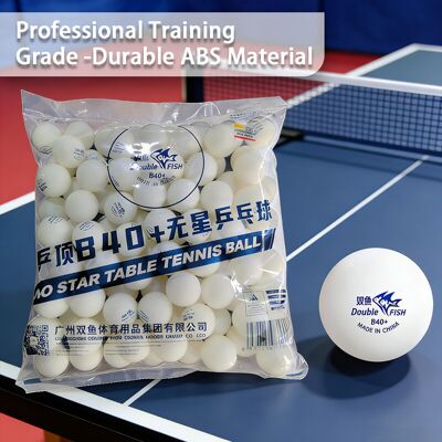 Double Fish B40+ No Star Training-editie gevoegde tafeltennisballen, zak met 100 stuks, wit Double Fish B40+ No Star Training-editie gevoegde tafeltennisballen, zak met 100 stuks, wit