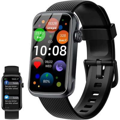Jugeman T31 Zwart Fitnesshorloge met slaapmonitor, hartslag/SpO2/meer dan 24 sporten/stappenteller/meer dan 150 wijzerplaten en activiteitstrackers Jugeman T31 Zwart Fitnesshorloge met slaapmonitor, hartslag/SpO2/meer dan 24 sporten/stappenteller/meer dan 150 wijzerplaten en activiteitstrackers