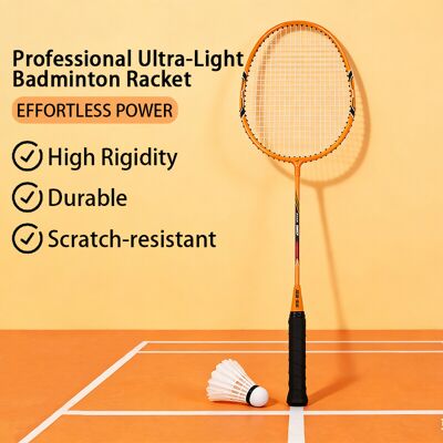 Double Fish JinQue Lichtgewicht Duurzaam Badmintonracket Dubbelset Oranje 1307 Met Tas, 2 Rackets, Geen Shuttlecocks Inbegrepen Double Fish JinQue Lichtgewicht Duurzaam Badmintonracket Dubbelset Oranje 1307 Met Tas, 2 Rackets, Geen Shuttlecocks Inbegrepen