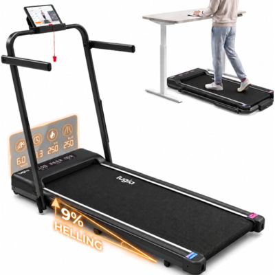 Lugia Fit Pro Loopband 1-12 km/h - Loopband met 9° helling - Opvouwbaar - LED-display - Afstandsbediening - 5-laagse schokabsorptie - Voor thuis & kantoor Lugia Fit Pro Loopband 1-12 km/h - Loopband met 9° helling - Opvouwbaar - LED-display - Afstandsbediening - 5-laagse schokabsorptie - Voor thuis & kantoor