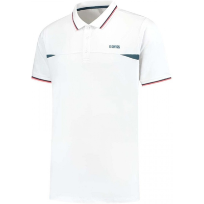 K-Swiss Hypercourt 7 Wit Polo L K-Swiss Hypercourt 7 Wit Polo L