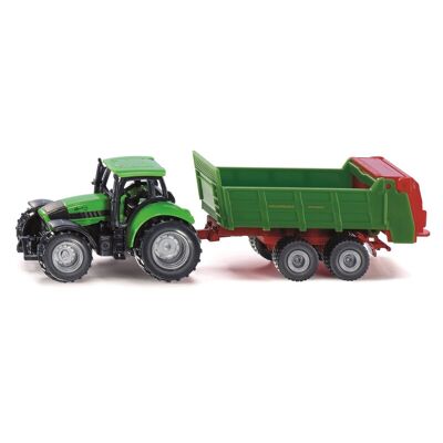 Siku tractor met universele verspreider - groen, 16,5 cm Siku tractor met universele verspreider - groen, 16,5 cm