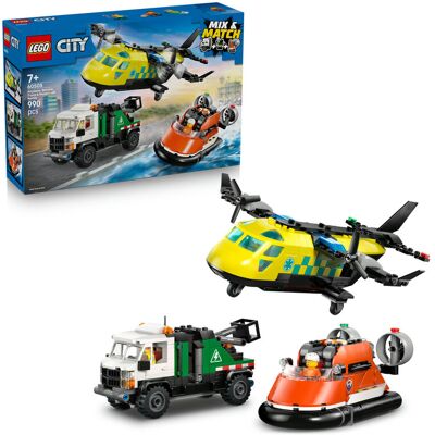 LEGO City 60505 Vliegtuig, servicewagen en hovercraft remix LEGO City 60505 Vliegtuig, servicewagen en hovercraft remix