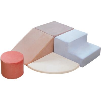 banasuper schuimklimblokken voor kinderen, schuimconstructieblokken XXL, EN71-gecertificeerd, Montessori speelgoed voor kinderen, wasbare hoes voor binnenplezier, zachte speelset voor baby's (blauw roze) banasuper schuimklimblokken voor kinderen, schuimconstructieblokken XXL, EN71-gecertificeerd, Montessori speelgoed voor kinderen, wasbare hoes voor binnenplezier, zachte speelset voor baby's (blauw roze)