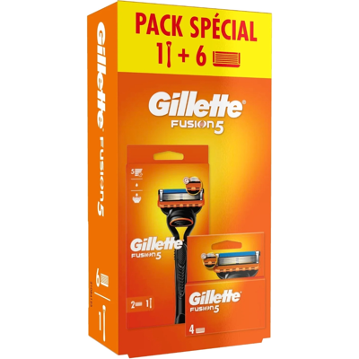 Gillette Fusion 5 Scheersysteem Handvat met 6 Mesjes 1 Set Gillette Fusion 5 Scheersysteem Handvat met 6 Mesjes 1 Set