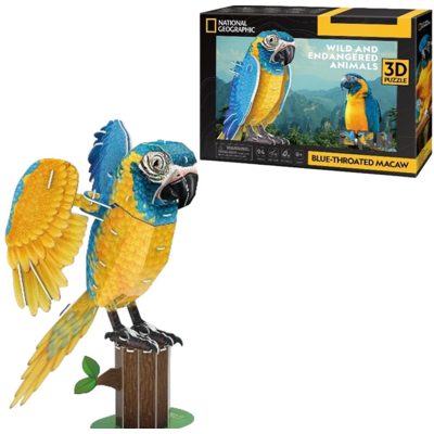Cubic Fun 3D Puzzel Blauwe Ara - Dierenbescherming Cubic Fun 3D Puzzel Blauwe Ara - Dierenbescherming