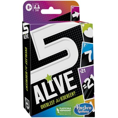 Hasbro 5 Alive kaartspel - 2-6 spelers, leeftijd 8 jaar en ouder Hasbro 5 Alive kaartspel - 2-6 spelers, leeftijd 8 jaar en ouder