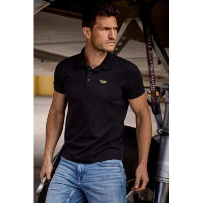 PME legend zwarte heren polo American Classic Rib kraag Regular fit Knoopsluiting Duurzaam Korte mouw Zwart XL PME legend zwarte heren polo American Classic Rib kraag Regular fit Knoopsluiting Duurzaam Korte mouw Zwart XL