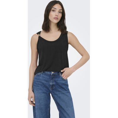 Jacqueline de Yong zwarte dames top Ronde hals Slim Fit Mouwloos Zwart S Jacqueline de Yong zwarte dames top Ronde hals Slim Fit Mouwloos Zwart S