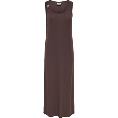 Jacqueline de Yong bruine dames jurk Ronde hals Regular fit Mouwloos Bruin M Jacqueline de Yong bruine dames jurk Ronde hals Regular fit Mouwloos Bruin M