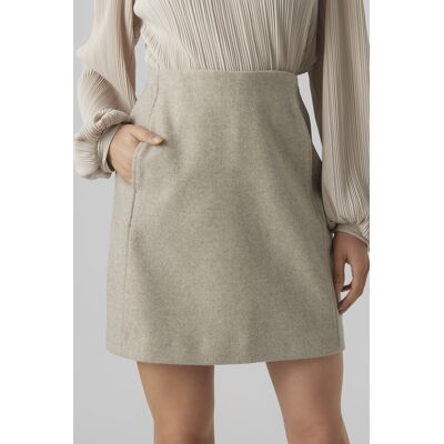 Vero Moda beige dames rok Regular fit Steekzakken Gemeleerd patroon Blinde ritssluiting High waist Beige S Vero Moda beige dames rok Regular fit Steekzakken Gemeleerd patroon Blinde ritssluiting High waist Beige S