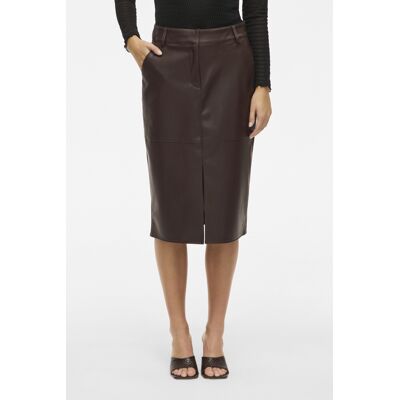Vila bruine dames rok Slim Fit Steekzakken Coating patroon Knoop- en ritssluiting High waist Bruin 38 Vila bruine dames rok Slim Fit Steekzakken Coating patroon Knoop- en ritssluiting High waist Bruin 38