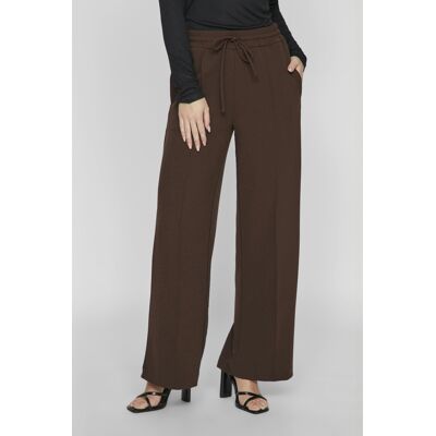 Vila bruine dames broek Wide leg fit Geen zakken Elastische boord Duurzaam High waist Bruin XL Vila bruine dames broek Wide leg fit Geen zakken Elastische boord Duurzaam High waist Bruin XL