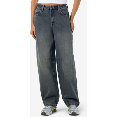 Noisy may blauwe dames jeans High waist Dirtywash wassing Barrel fit 5-Pocket zakken Knoop- en ritssluiting High waist Blauw 29/34 Noisy may blauwe dames jeans High waist Dirtywash wassing Barrel fit 5-Pocket zakken Knoop- en ritssluiting High waist Blauw 29/34