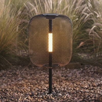 Lucande LED-zonne-energie-grondlamp Faylen, zwart, IP65 dimbaar, zwart, metaal, Design Lucande LED-zonne-energie-grondlamp Faylen, zwart, IP65 dimbaar, zwart, metaal, Design