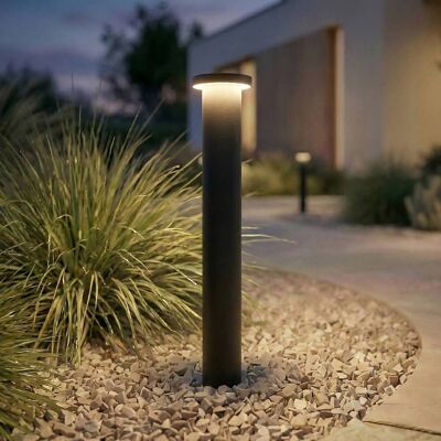 Lindby LED tuinpadverlichting - tuinlamp Cirel, zwart, Aluminium, Modern, LED buitenlamp Lindby LED tuinpadverlichting - tuinlamp Cirel, zwart, Aluminium, Modern, LED buitenlamp