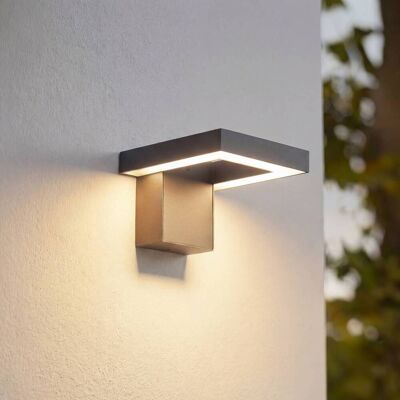 Lindby LED-wandlamp buiten Orbin, alu / grijs / zink, Aluminium, Modern, LED wandlamp buiten Lindby LED-wandlamp buiten Orbin, alu / grijs / zink, Aluminium, Modern, LED wandlamp buiten